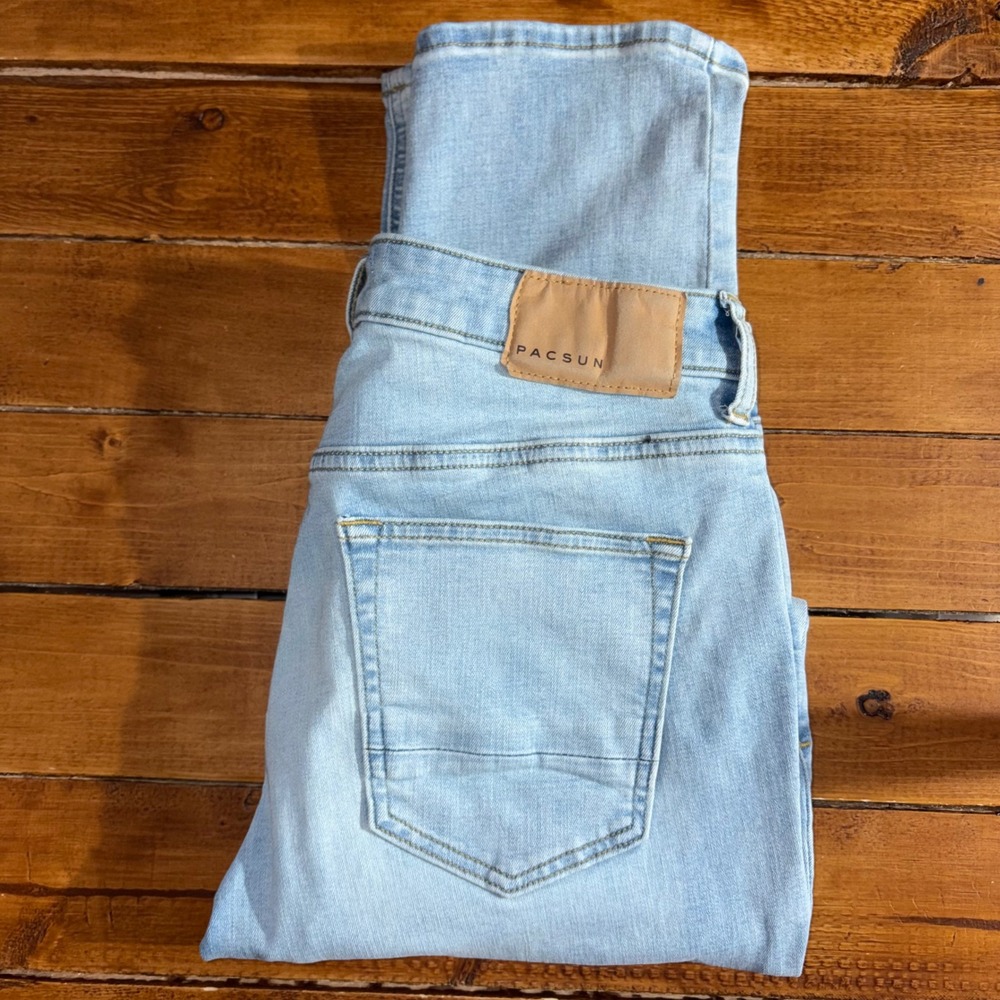PacSun Slim Jeans Mens 30x32 Light Blue Stretch Denim Casual Preppy
